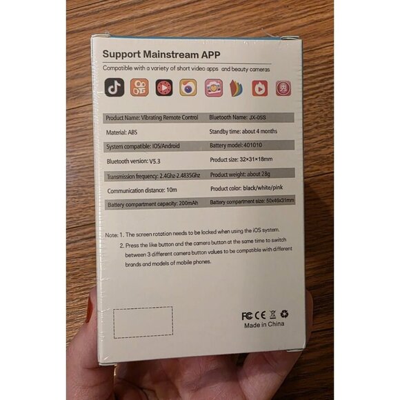 Multifunction Mobile Phone Bluetooth Ring Remote Control JX-05S Black Sealed NEW - Picture 4 of 5